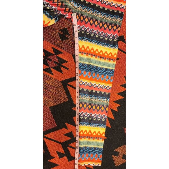 Colorful Women's Zigzag Patterned Leggings 95% Polyester  5% Spandex. Medium - Picture 7 of 8